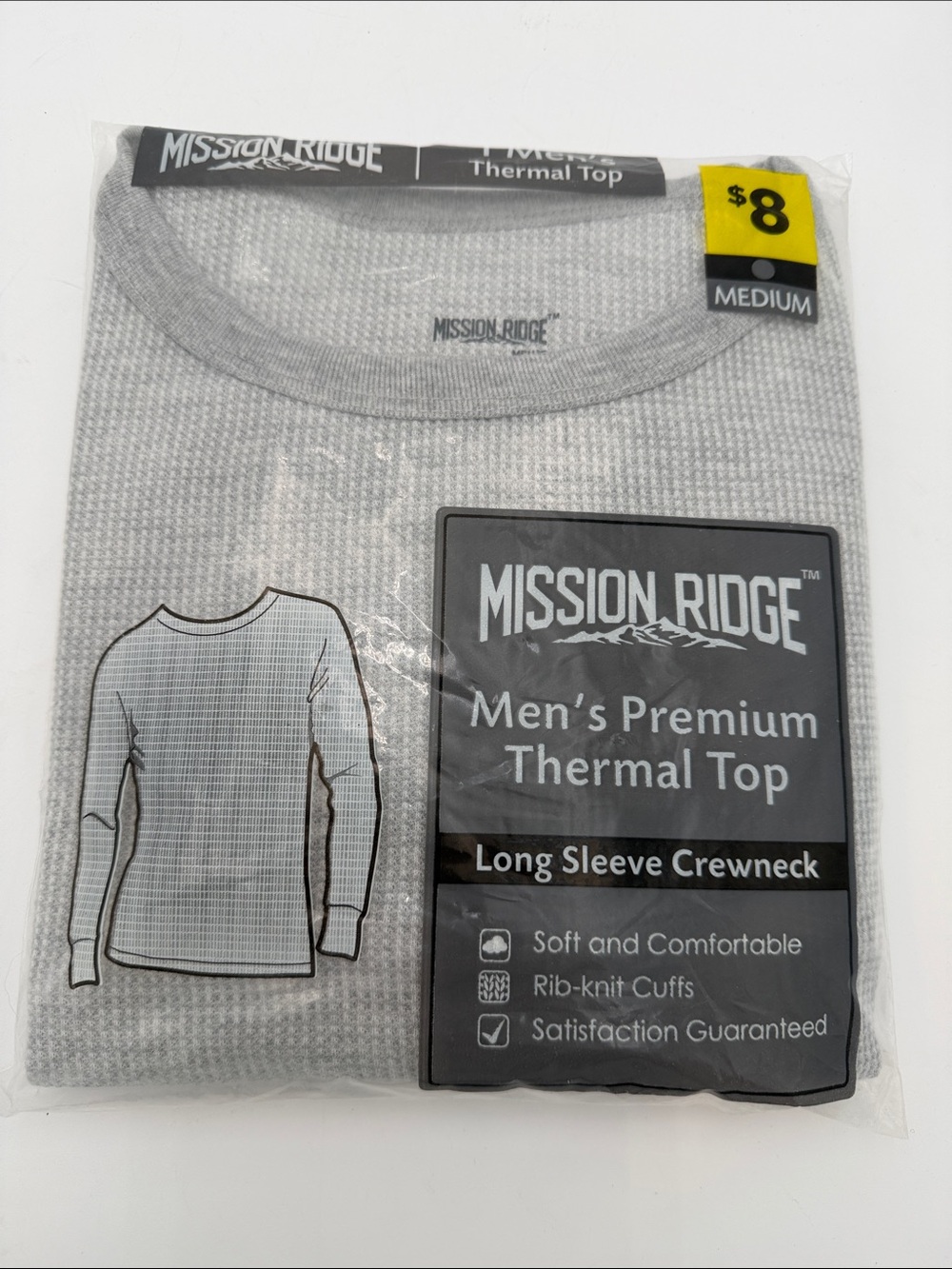 Men’s Premium Thermal Top - Gray Medium